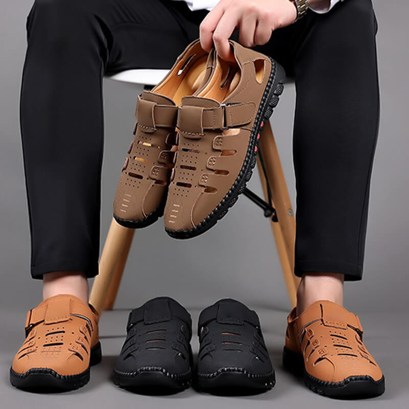 Trendy sandalen van geperforeerd pu leer
