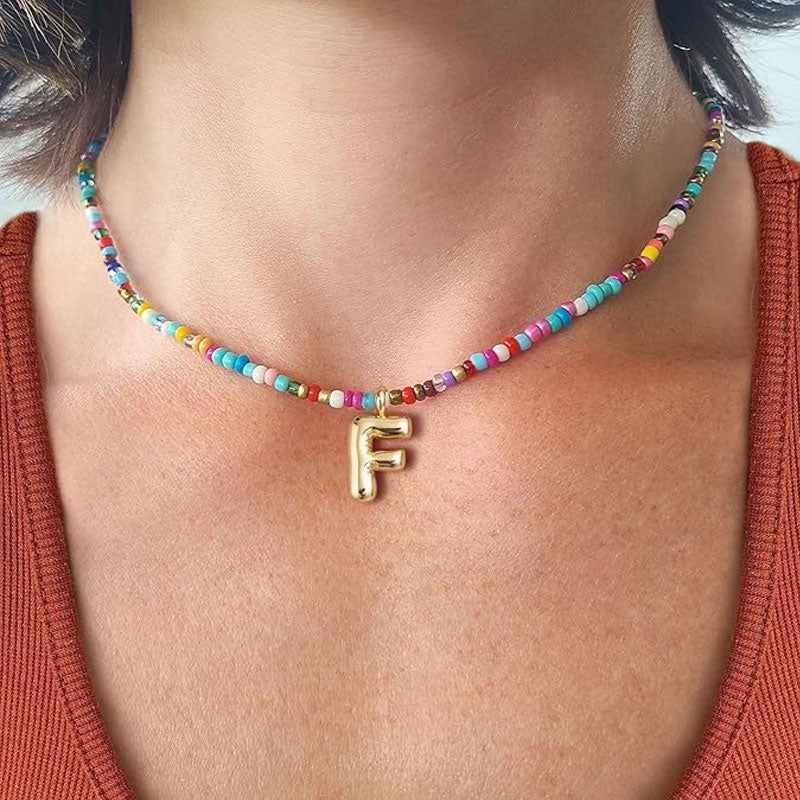 Kralen initiaal ketting