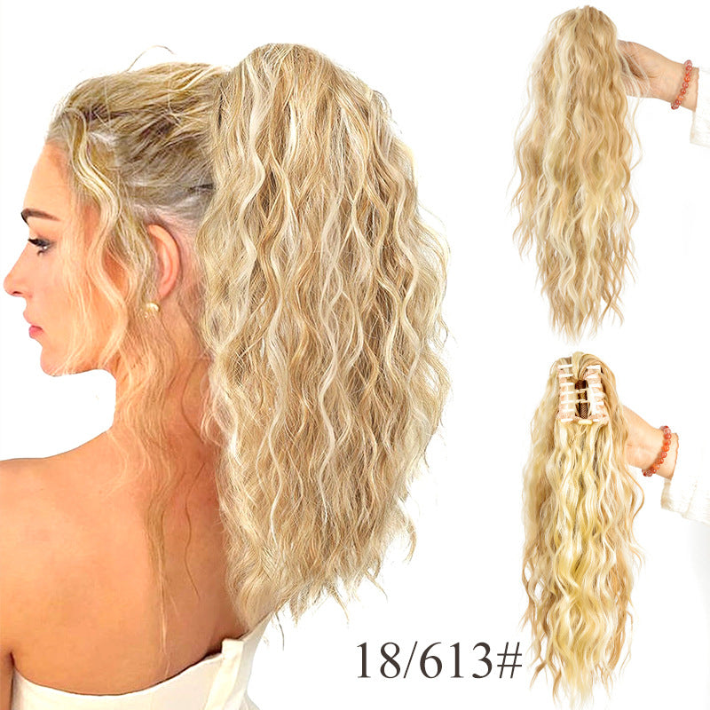 ⏳TIJDELIJK 50% KORTING💥💖 45 cm Krullend, Golvend Frizz-haardikker met Paardenstaart
