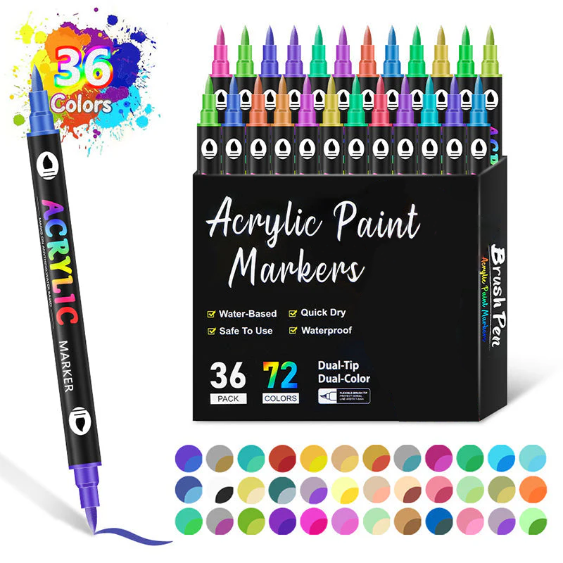Dubbelpunt acrylmarkeerstiften