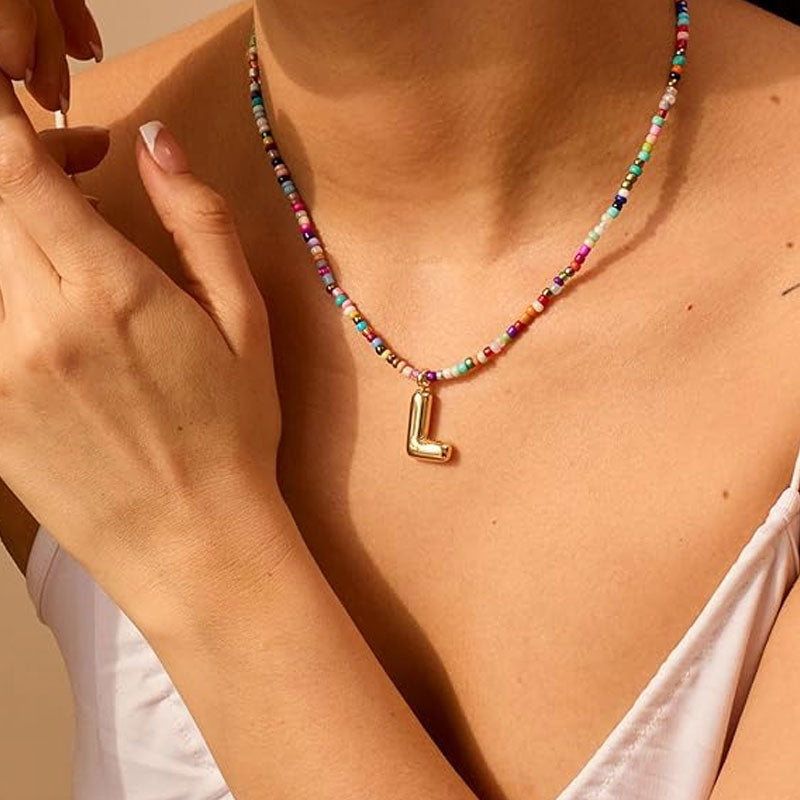 Kralen initiaal ketting