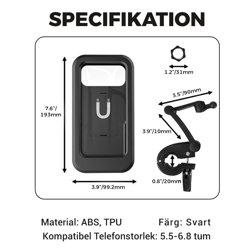 🔥Universeel Waterdichte Telefonhouder voor Fiets en Motor