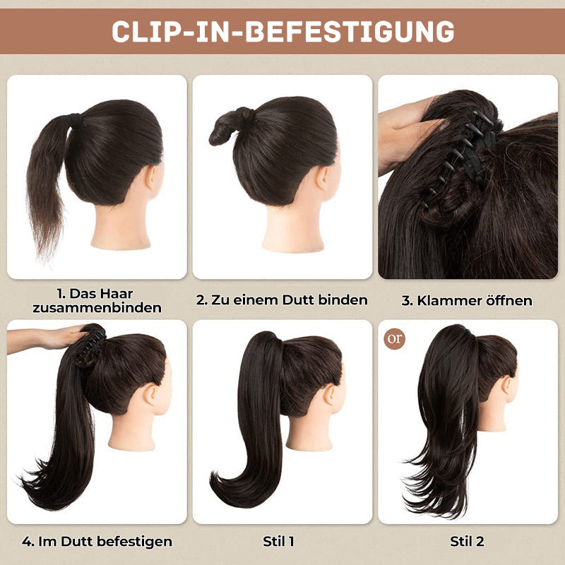 ⏳TIJDELIJK 50% KORTING💥💖 45 cm Krullend, Golvend Frizz-haardikker met Paardenstaart