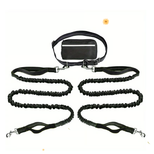 Handsfree hondenriem met praktisch heuptasje