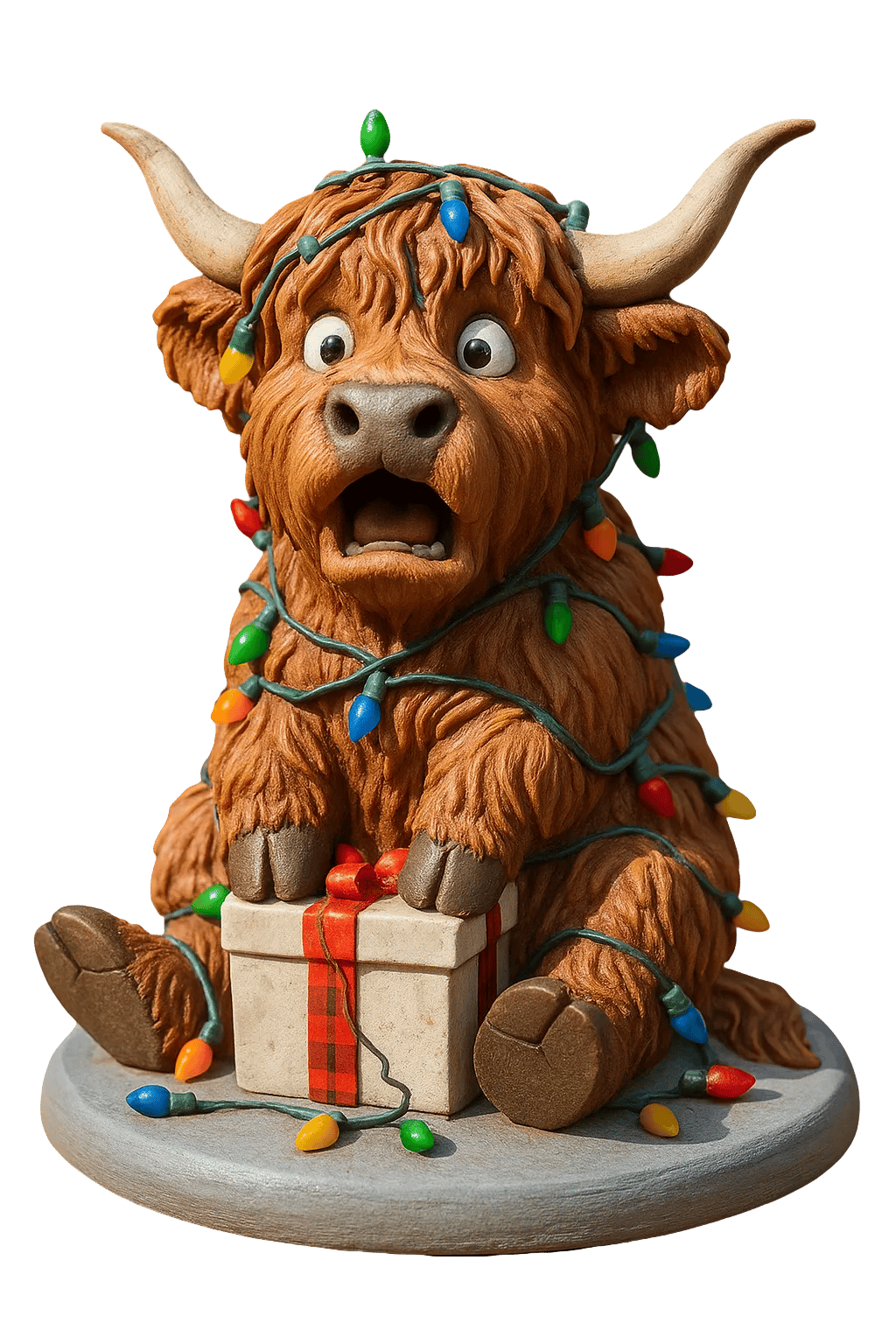 🐮Highland Ku adventskalender 2025🎄 - 3D handgemaakte Highland Koe Pop (24 stuks)