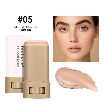 Hydraterende en verhelderende foundationstick met serum