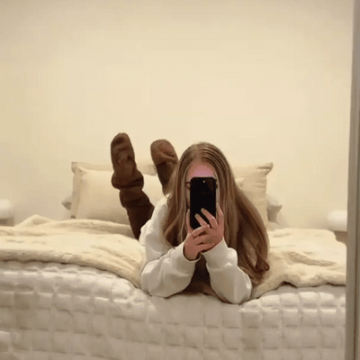 Kniekousen met ganzendons voor kerst