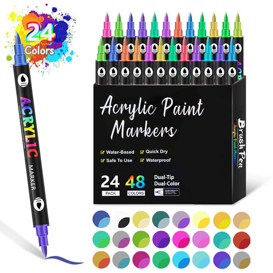 Dubbelpunt acrylmarkeerstiften