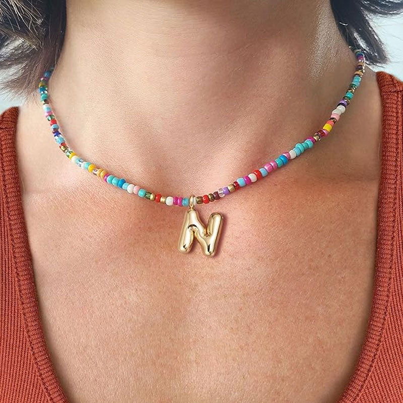 Kralen initiaal ketting