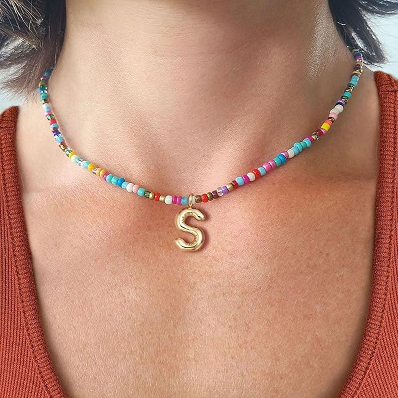 Kralen initiaal ketting