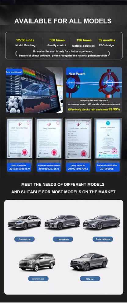 Magnetische sneeuwhoes voor auto'