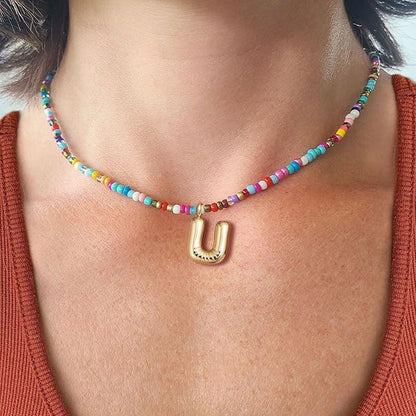 Kralen initiaal ketting