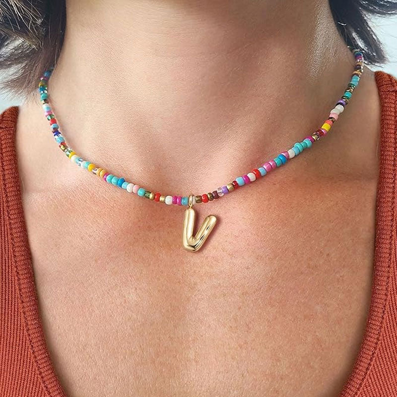 Kralen initiaal ketting