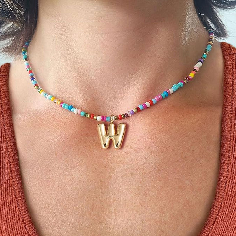 Kralen initiaal ketting