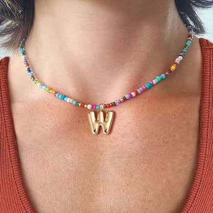 Kralen initiaal ketting