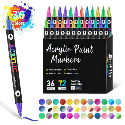 Dubbelpunt acrylmarkeerstiften