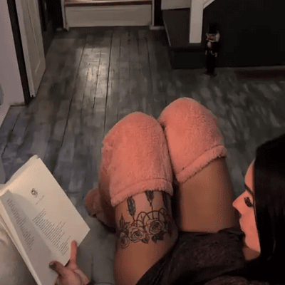 Kniekousen met ganzendons voor kerst