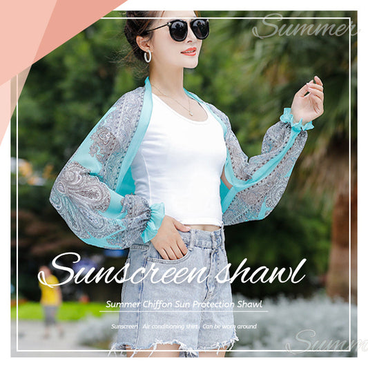 Zomer Chiffon Zon Bescherming Sjaal (2 stuks)