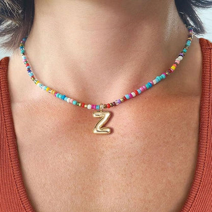 Kralen initiaal ketting