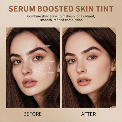 Hydraterende en verhelderende foundationstick met serum
