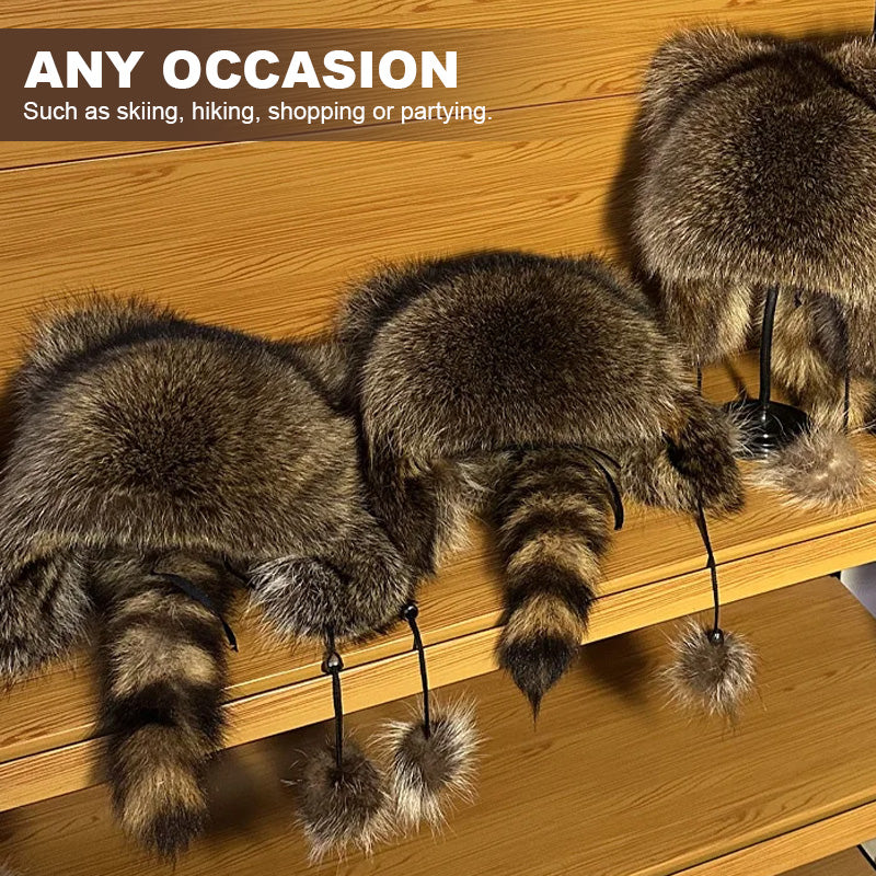 Luxe nepbontmuts (wasbeerstaart) 🦌 | Winter en buitenleven