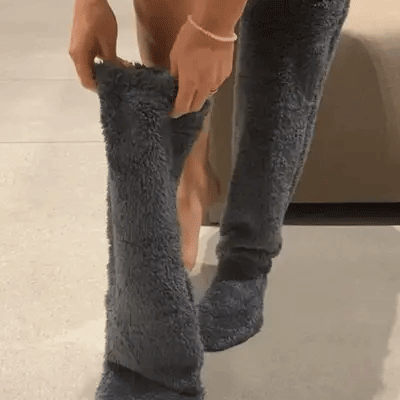 Kniekousen met ganzendons voor kerst