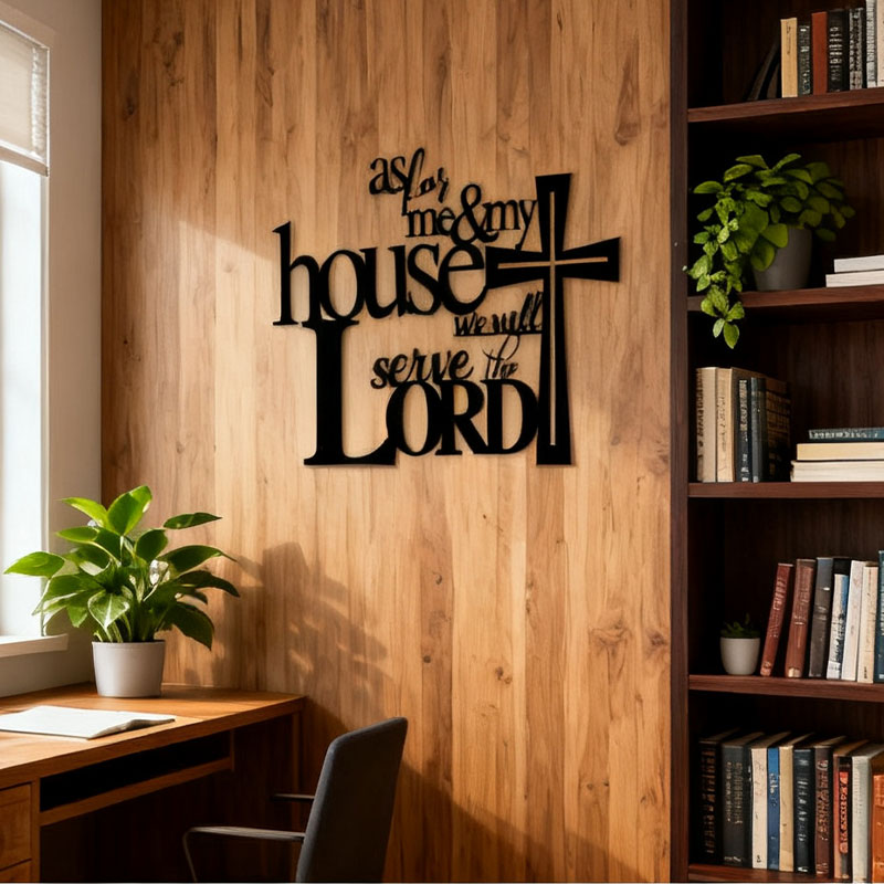 Wanddecoratie van zwarte metalen ambachten