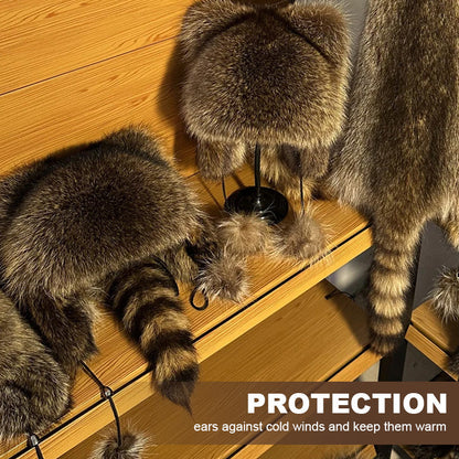 Luxe nepbontmuts (wasbeerstaart) 🦌 | Winter en buitenleven