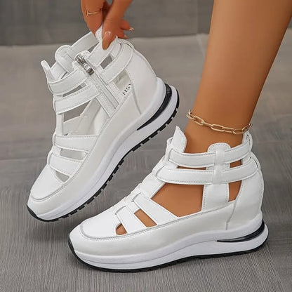 🔥 Laatste dag 60% korting - Comfortabele lichte wig sandalen met rits aan de zijkant