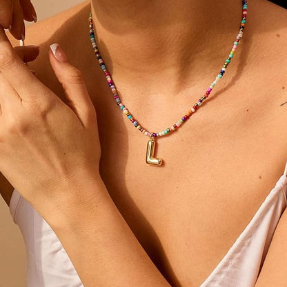 Kralen initiaal ketting