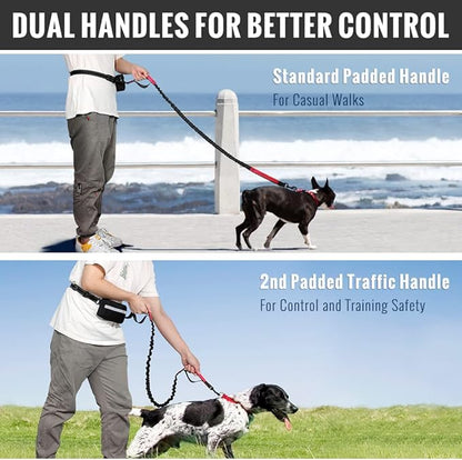 Handsfree hondenriem met praktisch heuptasje
