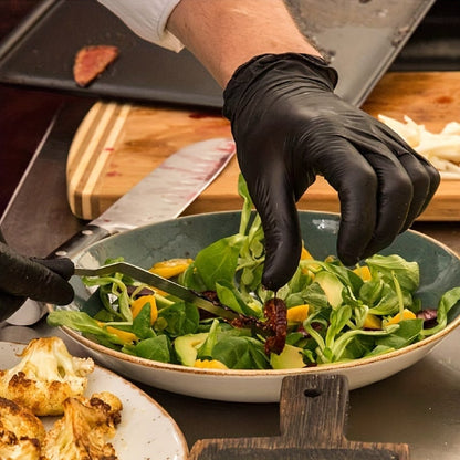 100/50-pack zwarte wegwerphandschoenen van nitri