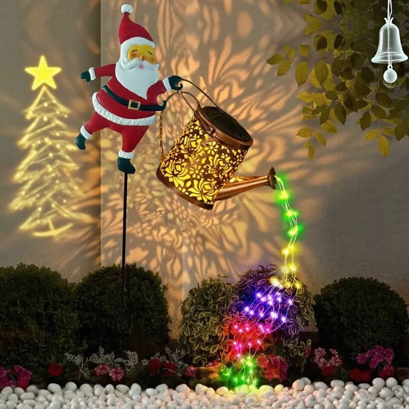 ⏰Zonne-tuinlamp in de vorm van de kerstman🎅🎄