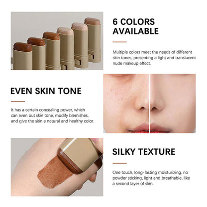 Hydraterende en verhelderende foundationstick met serum