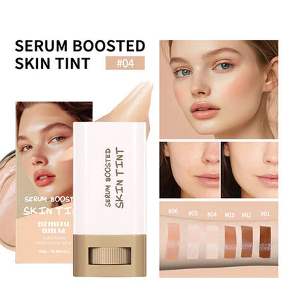 Hydraterende en verhelderende foundationstick met serum