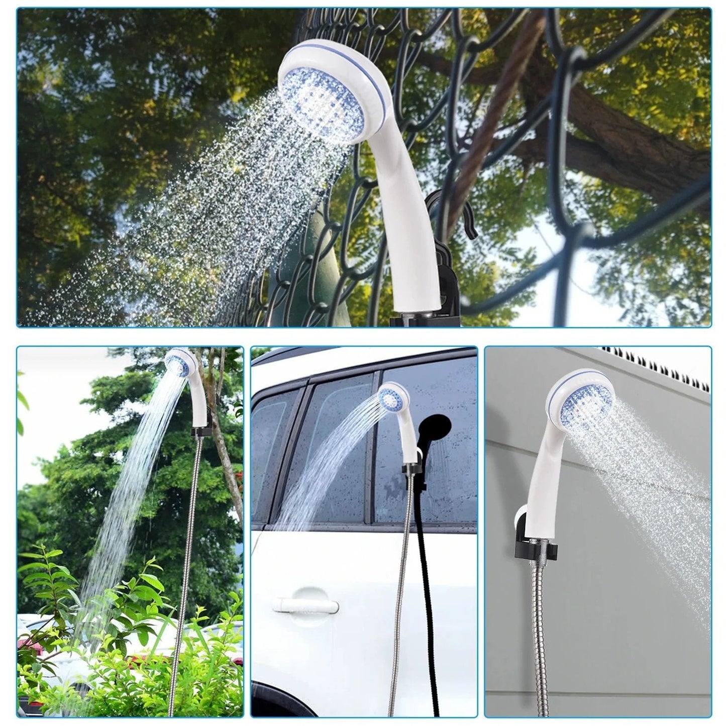 🚿 Blijf fris buiten - Draagbare campingdouche met instelbaar debiet - Voor eenvoudig en handig schoonmaken buiten!