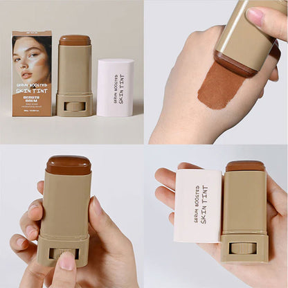 Hydraterende en verhelderende foundationstick met serum