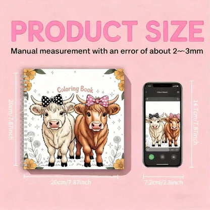 ⚡Black Friday-aanbiedingen 🐮Schattig Highland Bull Nummer Kleurboek