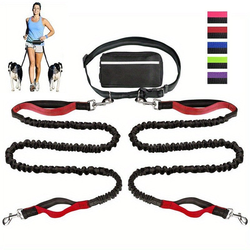 Handsfree hondenriem met praktisch heuptasje