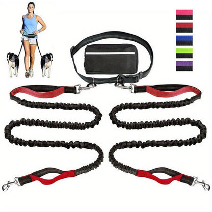 Handsfree hondenriem met praktisch heuptasje