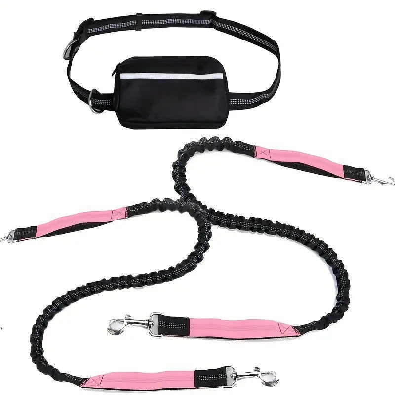 Handsfree hondenriem met praktisch heuptasje
