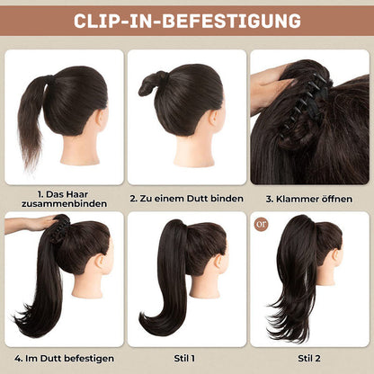 ⏳TIJDELIJK 50% KORTING💥💖 45 cm Krullend, Golvend Frizz-haardikker met Paardenstaart