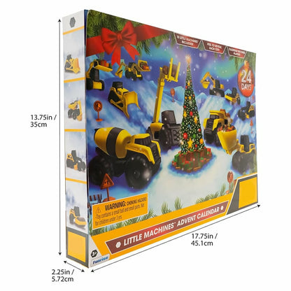 🔥LAATSTE DAG 49% KORTING🔥 24 daagse kerst aftelkalender met bouwvrachtwagen