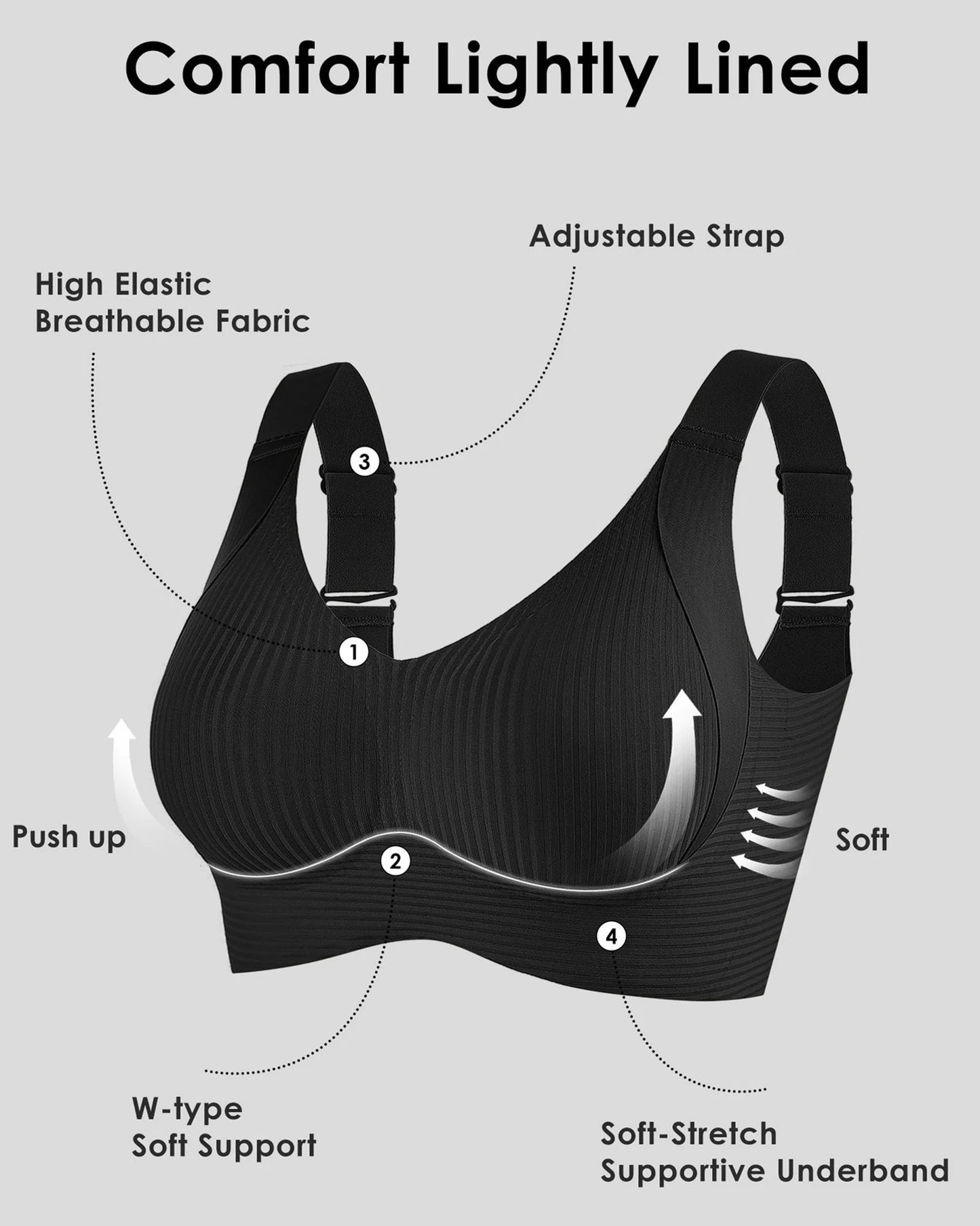 Koop 1 krijg 2 gratis🎁Gebreide push-up bh voor vrouwen met verstelbare baleinen