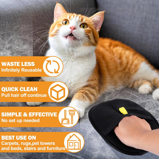 ⏳Beperkte tijd 50% KORTING💥Handschoenen voor het verwijderen van huisdierenhaar🐱🐕