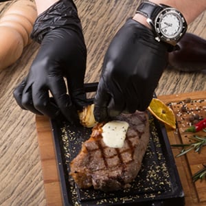 100/50-pack zwarte wegwerphandschoenen van nitri