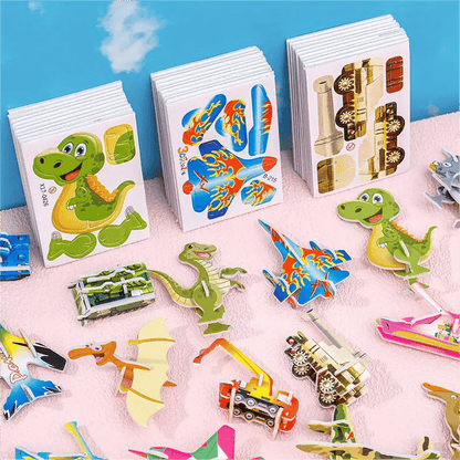 🧩 KERSTAANBIEDING 60% KORTING! ✨ Educatieve 3D-cartoonpuzzel – 57 stukjes in felle kleuren voor creatief leren voor kinderen 🎨