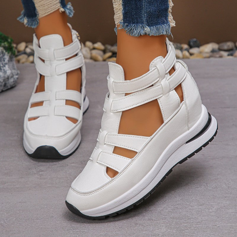 🔥 Laatste dag 60% korting - Comfortabele lichte wig sandalen met rits aan de zijkant