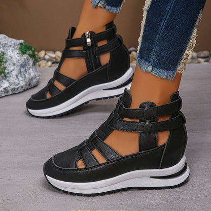 🔥 Laatste dag 60% korting - Comfortabele lichte wig sandalen met rits aan de zijkant