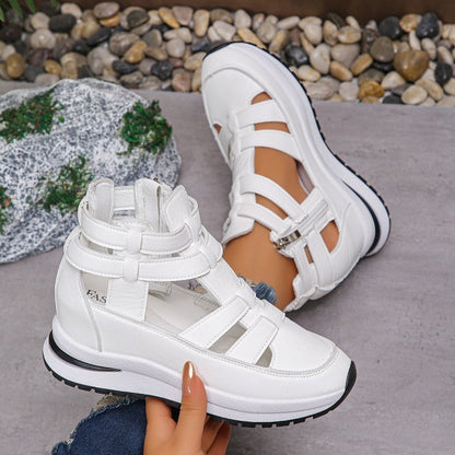 🔥 Laatste dag 60% korting - Comfortabele lichte wig sandalen met rits aan de zijkant